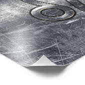 Leo Zodiac Sign in Grunge Distressed Style Fotodruck (Ecke)