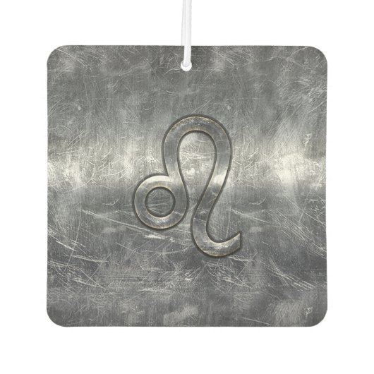 Leo Zodiac Sign in Industrial Style Autolufterfrischer (Vorderseite)