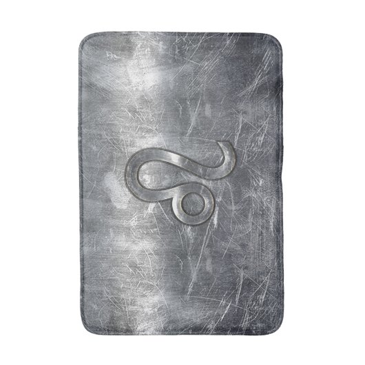 Leo Zodiac Sign in Industrial Style Badematte (Vorderseite Vertikal)
