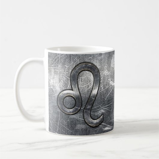 Leo Zodiac Sign in Industrial Style Kaffeetasse (Links)