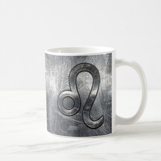 Leo Zodiac Sign in Industrial Style Kaffeetasse (Rechts)