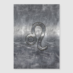 Leo Zodiac Sign in Industrial Style Magnetkarte