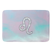 Leo Zodiac Sign in Mother Pearl Style Print Badematte (Vorderseite)
