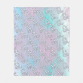 Leo Zodiac Sign in Mother Pearl Style Print Fleecedecke (Vorderseite)