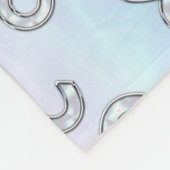 Leo Zodiac Sign in Mother Pearl Style Print Fleecedecke (Ecke)