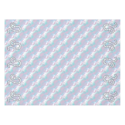 Leo Zodiac Sign in Mother Pearl Style Print Tischdecke (Vorderseite (Horizontal))