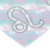 Leo Zodiac Sign in Mother Pearl Style Print Tischdecke (Schrägansicht)