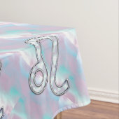 Leo Zodiac Sign in Mother Pearl Style Print Tischdecke (Beispiel)