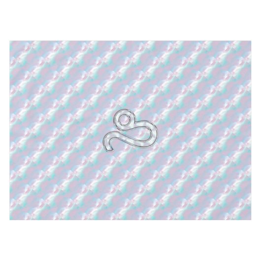 Leo Zodiac Sign in Mother Pearl Style Print Tischdecke (Vorderseite (Horizontal))