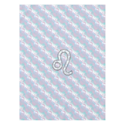 Leo Zodiac Sign in Mother Pearl Style Print Tischdecke (Vorderseite)