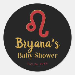 LEO Zodiac Sign July August Astrology Baby Showdus Runder Aufkleber