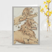 Leo Zodiac Sign Karte (Gelbe Blume)