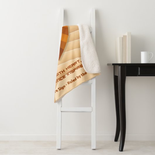 Leo Zodiac Sign Modern 3D Astrology Design Sherpadecke (Beispiel)