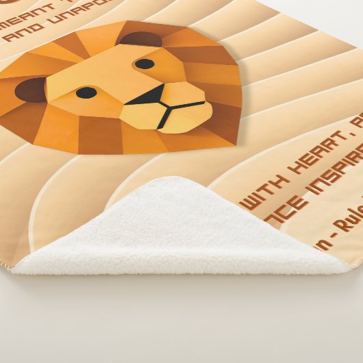 Leo Zodiac Sign Modern 3D Astrology Design Sherpadecke (3/4)