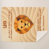 Leo Zodiac Sign Modern 3D Astrology Design Sherpadecke (Vorderseite (Horizontal))