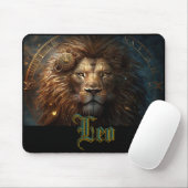 Leo Zodiac Sign Mousepad (Mit Mouse)