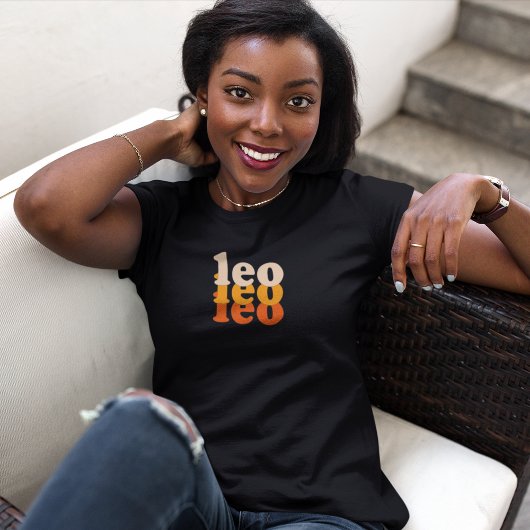 Leo Zodiac Sign | Orange Power Color T-Shirt