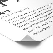 Leo Zodiac Sign Poster (Ecke)