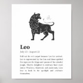 Leo Zodiac Sign Poster (Vorne)