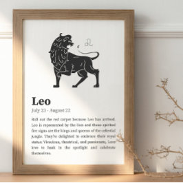 Leo Zodiac Sign Poster