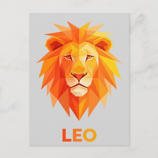 Leo Zodiac Sign Postkarte (Vorderseite)