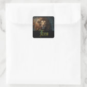 Leo Zodiac Sign Quadratischer Aufkleber (Tasche)