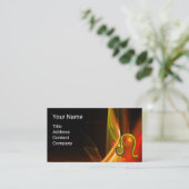 LEO ZODIAC SIGN,RED ORANGE FRAKTAL WAVES,WIRBEL VISITENKARTE (Stehend Vorderseite)