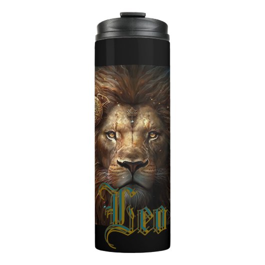 Leo Zodiac Sign Thermosbecher (Vorderseite)