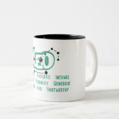 Leo Zodiac Sign Tracks Tasse (VorderseiteRechts)