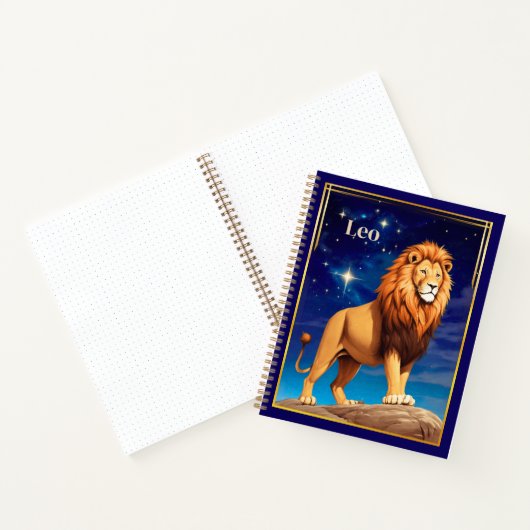 Leo Zodiac Sign Under a Starry Sky Journal Notizblock (Innenseite)