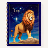Leo Zodiac Sign Under a Starry Sky Journal Notizblock (Vorderseite)