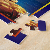 Leo Zodiac Sign Under einem Sternenhimmel Puzzle (Seite)