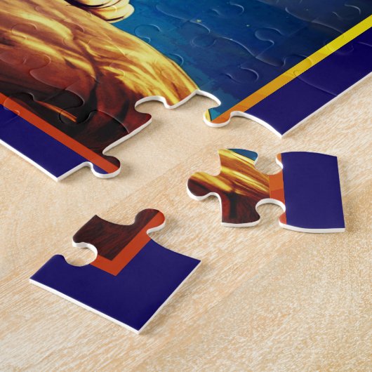 Leo Zodiac Sign Under einem Sternenhimmel Puzzle (Seite)