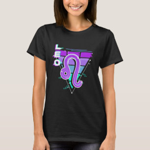 Leo Zodiac Sign Vaporwave Ästhetik 80er 90s für m T-Shirt