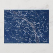 Leo Zodiac Sign Vintag Illustration Postkarte (Rückseite)