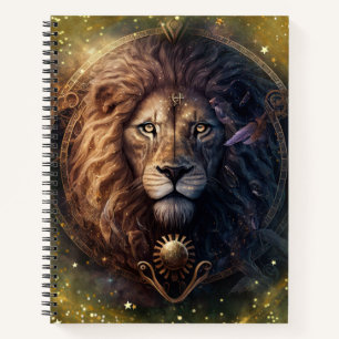 Leo Zodiac Sign Watercolor Design Notizblock