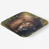 Leo Zodiac Sign Watercolor Design Pappteller (Gewinkelt)