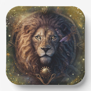 Leo Zodiac Sign Watercolor Design Pappteller