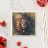 Leo Zodiac Sign Watercolor Design Serviette (Beispiel)