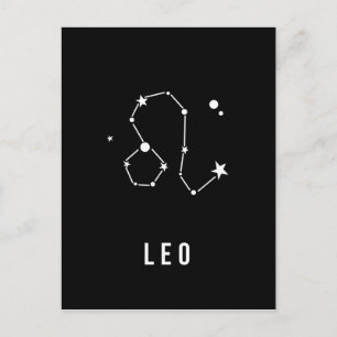 Leo Zodiac Sign Zitat Postkarte