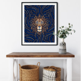 Leo Zodiac Sign | Zodiac Digital Print Poster