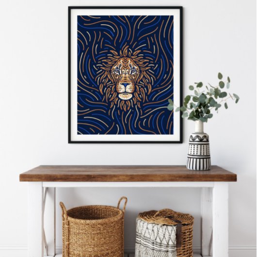 Leo Zodiac Sign | Zodiac Digital Print Poster