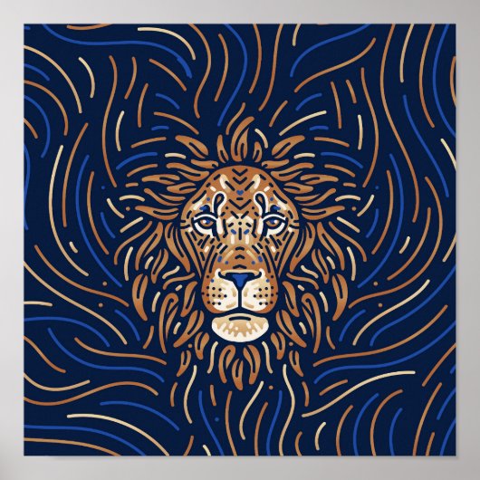 Leo Zodiac Sign | Zodiac Digital Print Poster (Vorne)