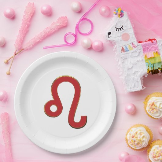 LEO Zodiac Signage Juli August Astrologie Geburtst Pappteller (Party)