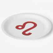 LEO Zodiac Signage Juli August Astrologie Geburtst Pappteller (Schrägansicht)