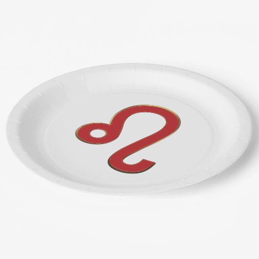 LEO Zodiac Signage Juli August Astrologie Geburtst Pappteller (Schrägansicht)