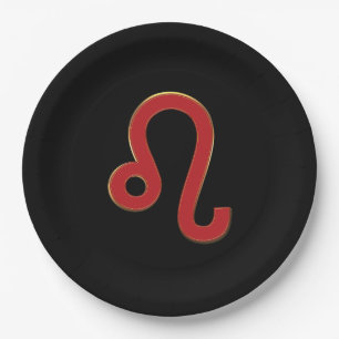 LEO Zodiac Signage Juli August Astrologie Geburtst Pappteller