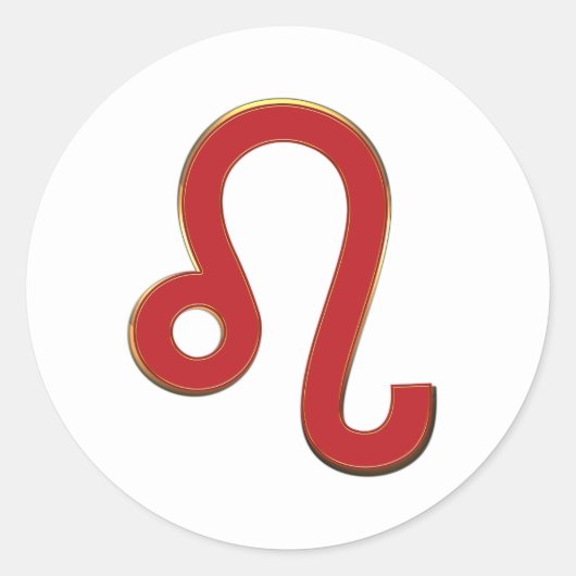 LEO Zodiac Signage Juli August Astrologie Geburtst Runder Aufkleber (Vorderseite)