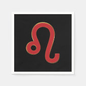 LEO Zodiac Signage Juli August Astrologie Geburtst Serviette (Vorderseite)