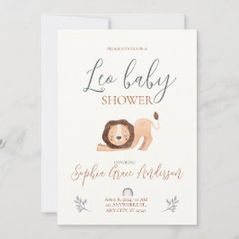 Leo Zodiac signe Baby-Dusche Einladung